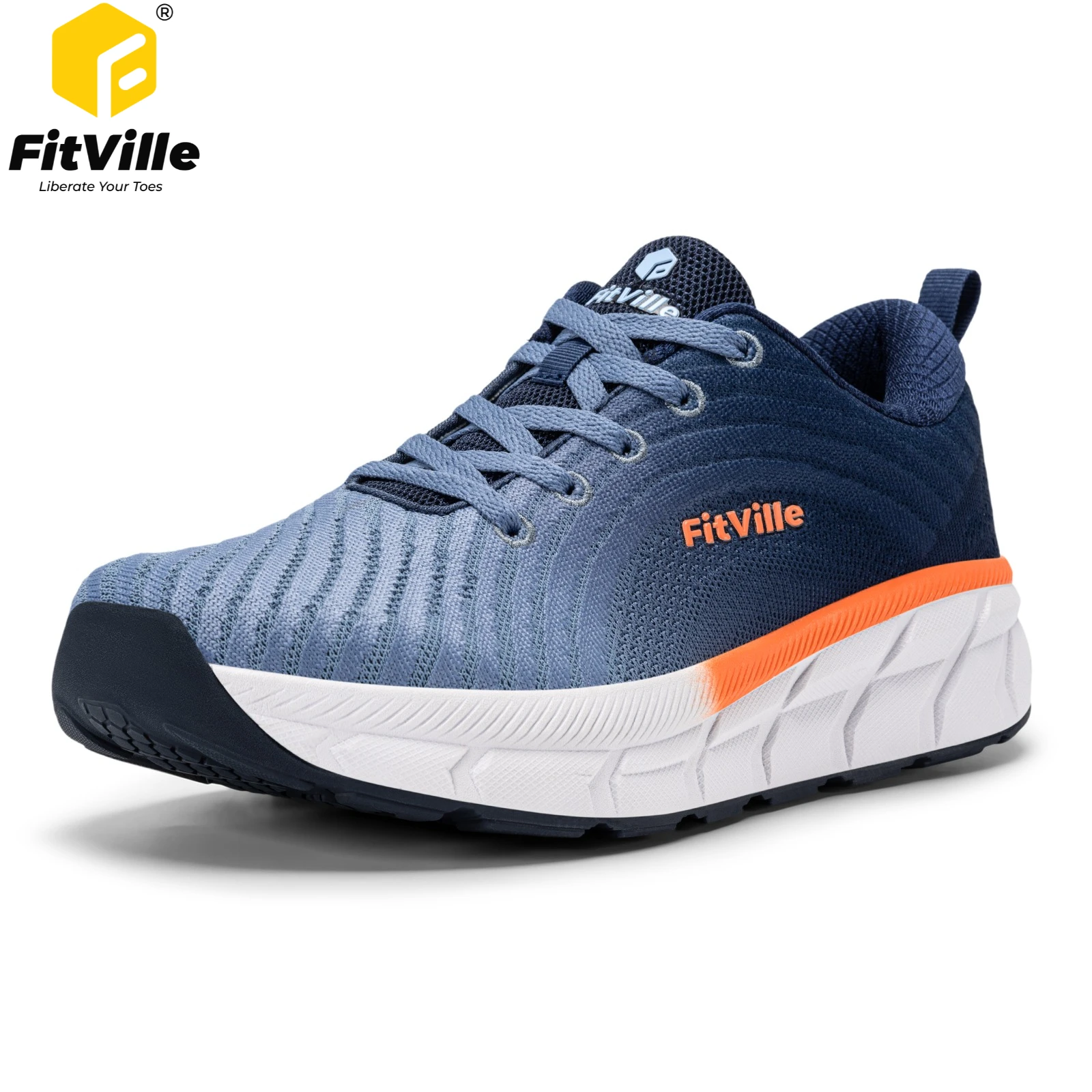 FitVille Men's Running Shoes Comfortable Wide Toe Box Walking Jogging Shoes Cushioning Man Sports Sneakers for Men Lightweight