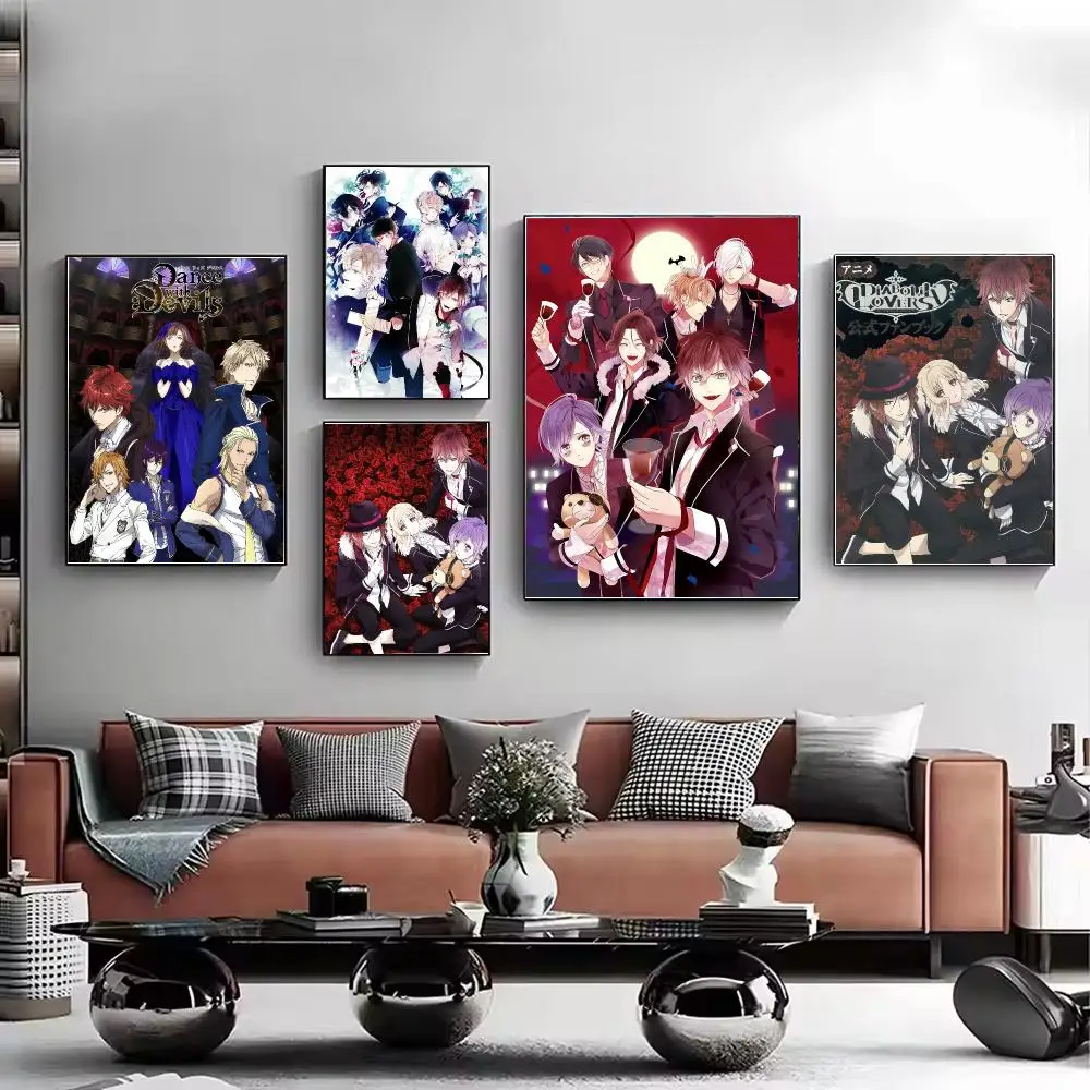 Anime Diabolik Lovers Poster HD Wall Art Aesthetic Home Decor for Living Room Bedroom Café Office Stylish Gift