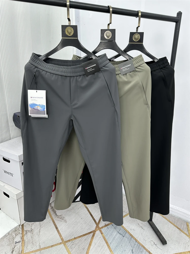 

Outdoor Men's Casual Pants Zipper Design Waterproof Tear-Resistant Elastic Sports Faion Urban Sle Nylon Spandex Blend