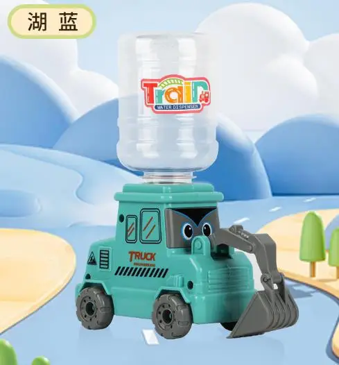 

Mini Water Dispenser For Kids Excavator Shaped Pretend Play Drinking Fountain Children'S Kitchen Playset Portable Small Water