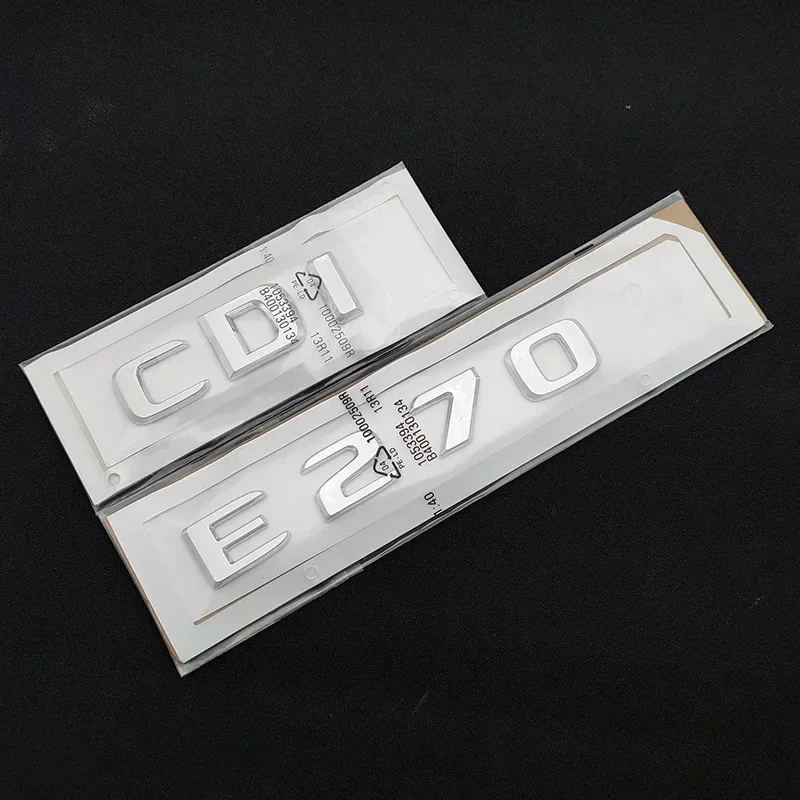 3D ABS Chrome Letters Car Sticker Rear Trunk Badge For Mercedes E270 W211 W212 E270 CDI Emblem Logo Auto Accessories