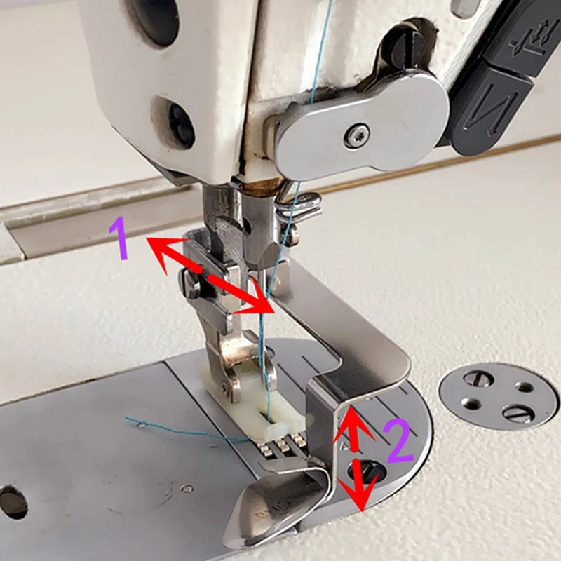 Industry Sewing Machine Adjustable Down Turn Hemmer Folde Feet Guide Parts Lighting Fabric Presser Foot Stitching Seam Curler