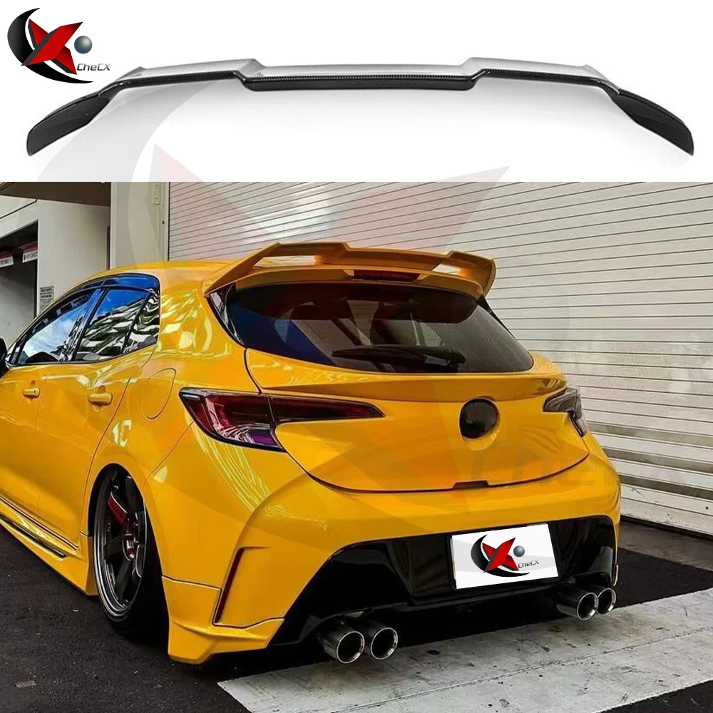 For Toyota GR Corolla E210 5-Door Hatchback Car Spoiler High Quality ABS Rear Roof Wing Glossy Black Carbon Fiber Look Body Kit - Detail 1
