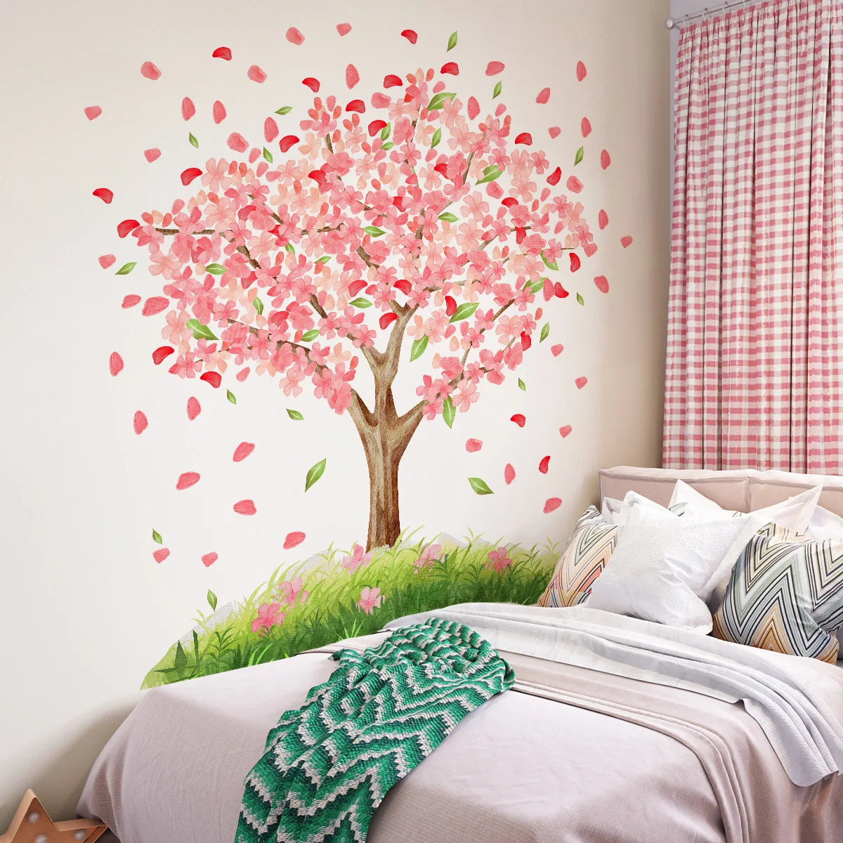 

Creative Flower Wall Sticker Living Room Bedroom Home Background Decoration Self-adhesive Wall Sticker Removable