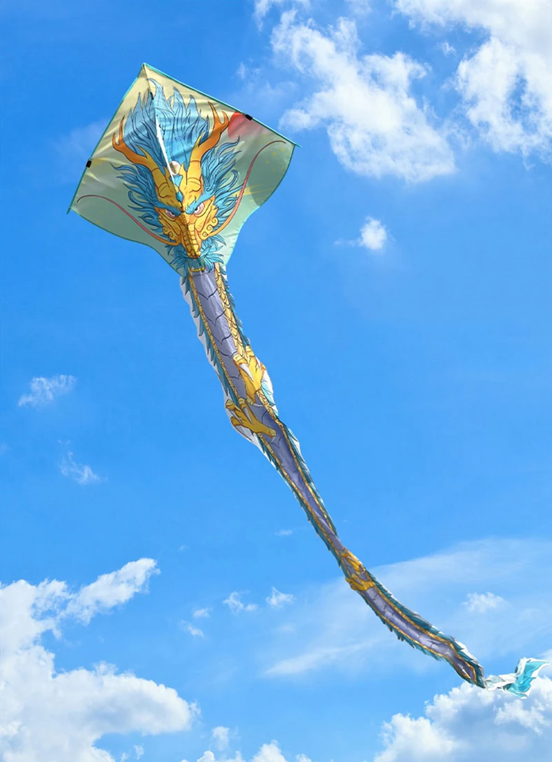 free shipping 6m chinese dragon kite flying handle line eagle kite snake kite outdoor game toys for adults professional kites