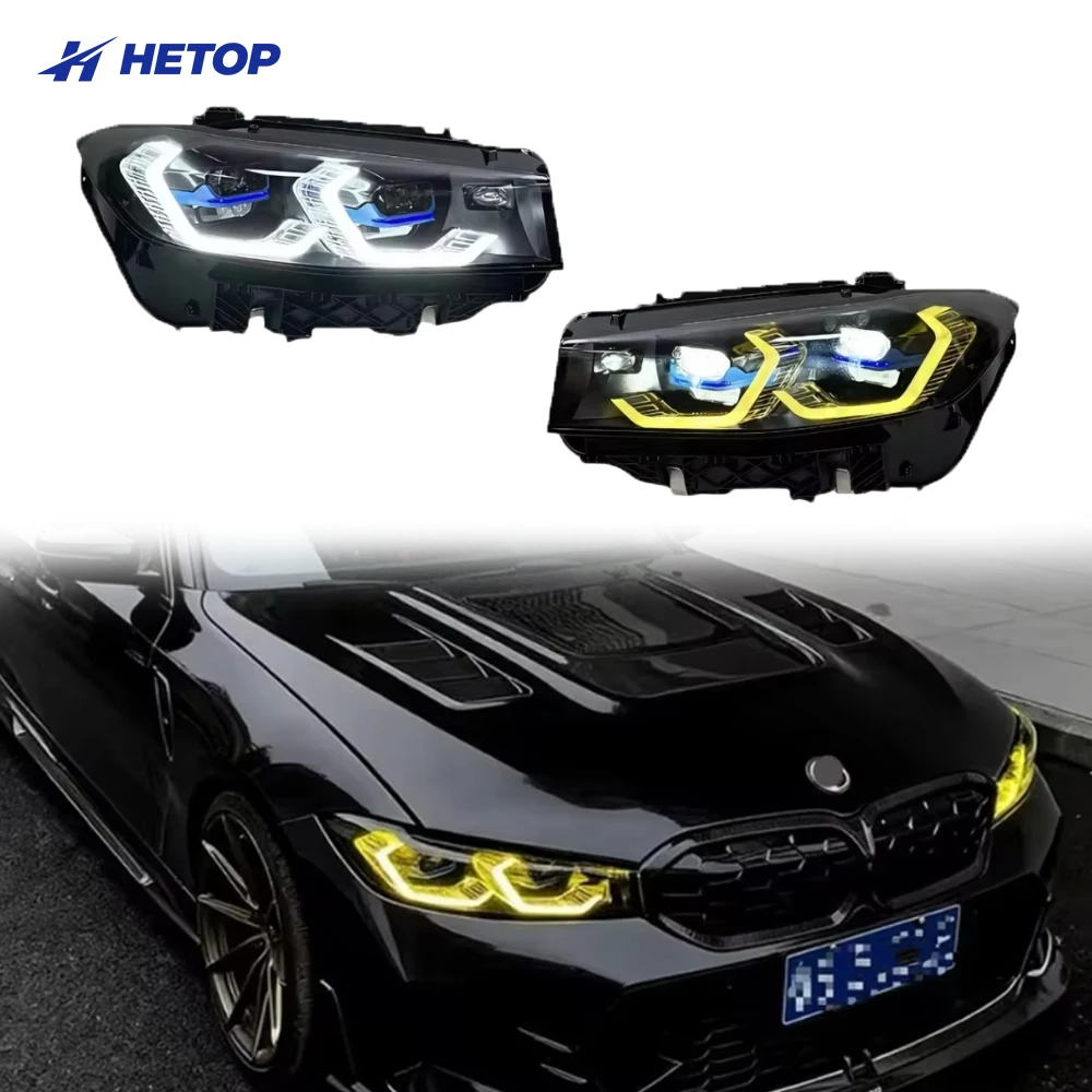 

HETOP 3 Series G20 G80 2023-2025 Dual Color Version Yellow and White Upgrade LED DRL Lamp Laser Lens Style for BMW Headlights