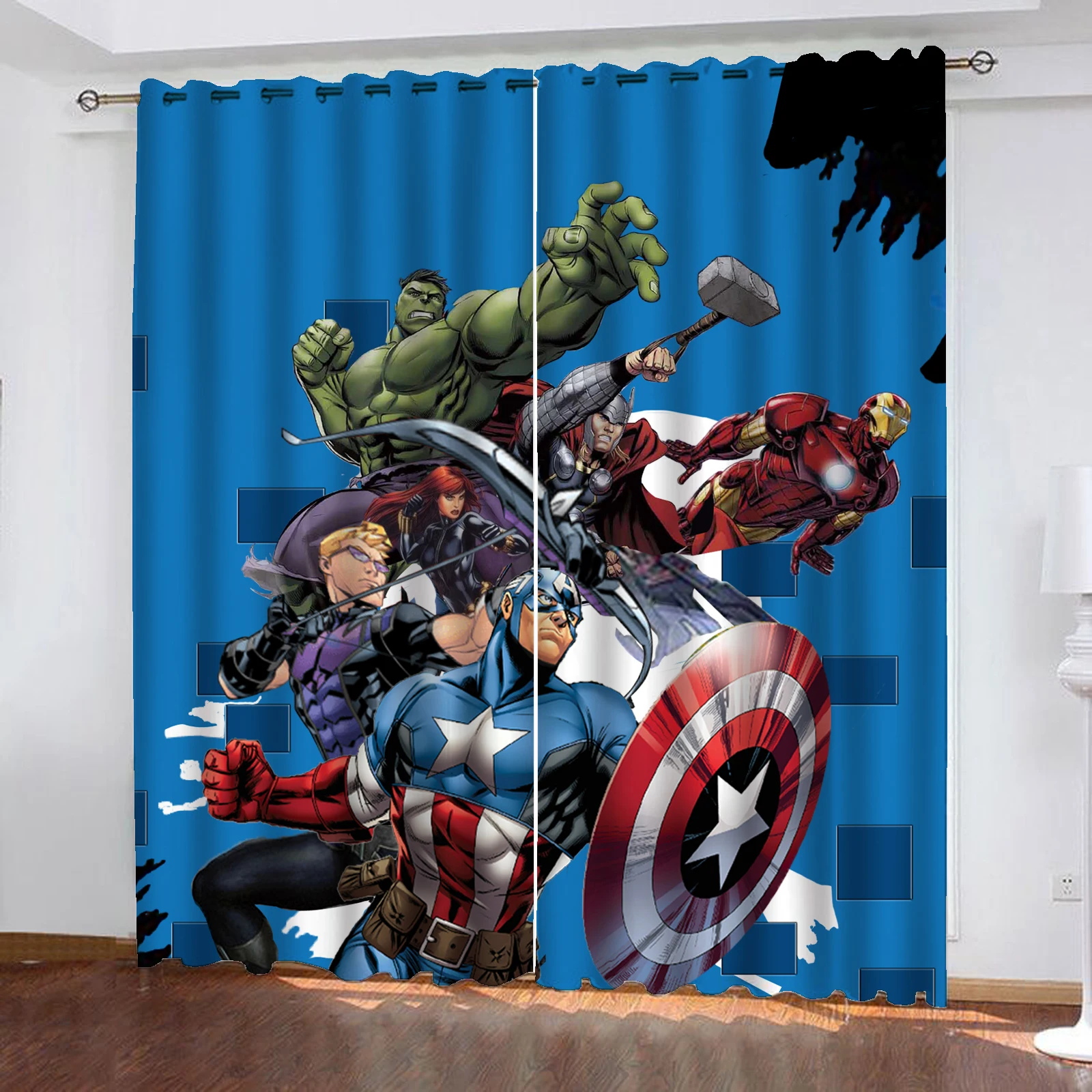 

The Avengers Curtains For Living Room Bedroom Blackout Curtains 100% Polyester Home Suitable Children And Adults