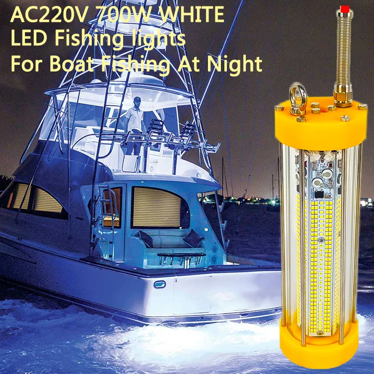 700W 220V White  blue sea lighting attraction lamp outdoor fish lights nightlight fishing Water Proof Fishing Lights