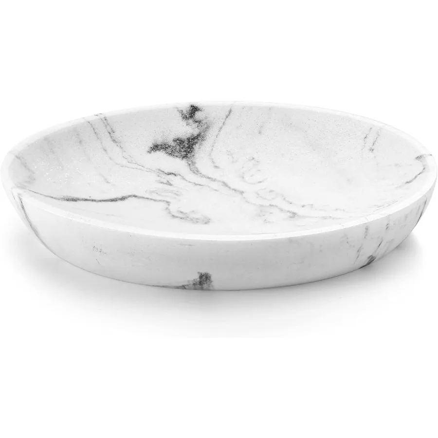 

Soap Dish Resin Soap Tray Soap Holder Container Box Marble Pattern Oval Soap Plate Case Sponge Dish Scrubbers Tray Holder for B