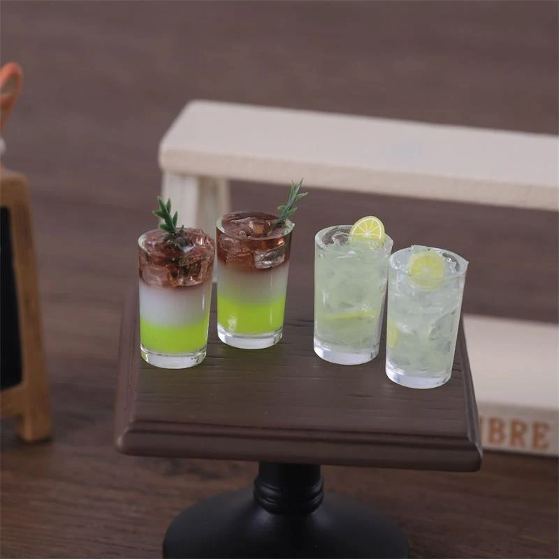 2 ชิ้น/ถุง Miniature ของเล่นเครื่องดื่มน้ําแข็ง Micro Landscape เครื่องประดับตุ๊กตาของเล่นอุปกรณ์เสริมบ้านตุ๊กตาตกแต่งห้องครัวเด็กของขวัญ