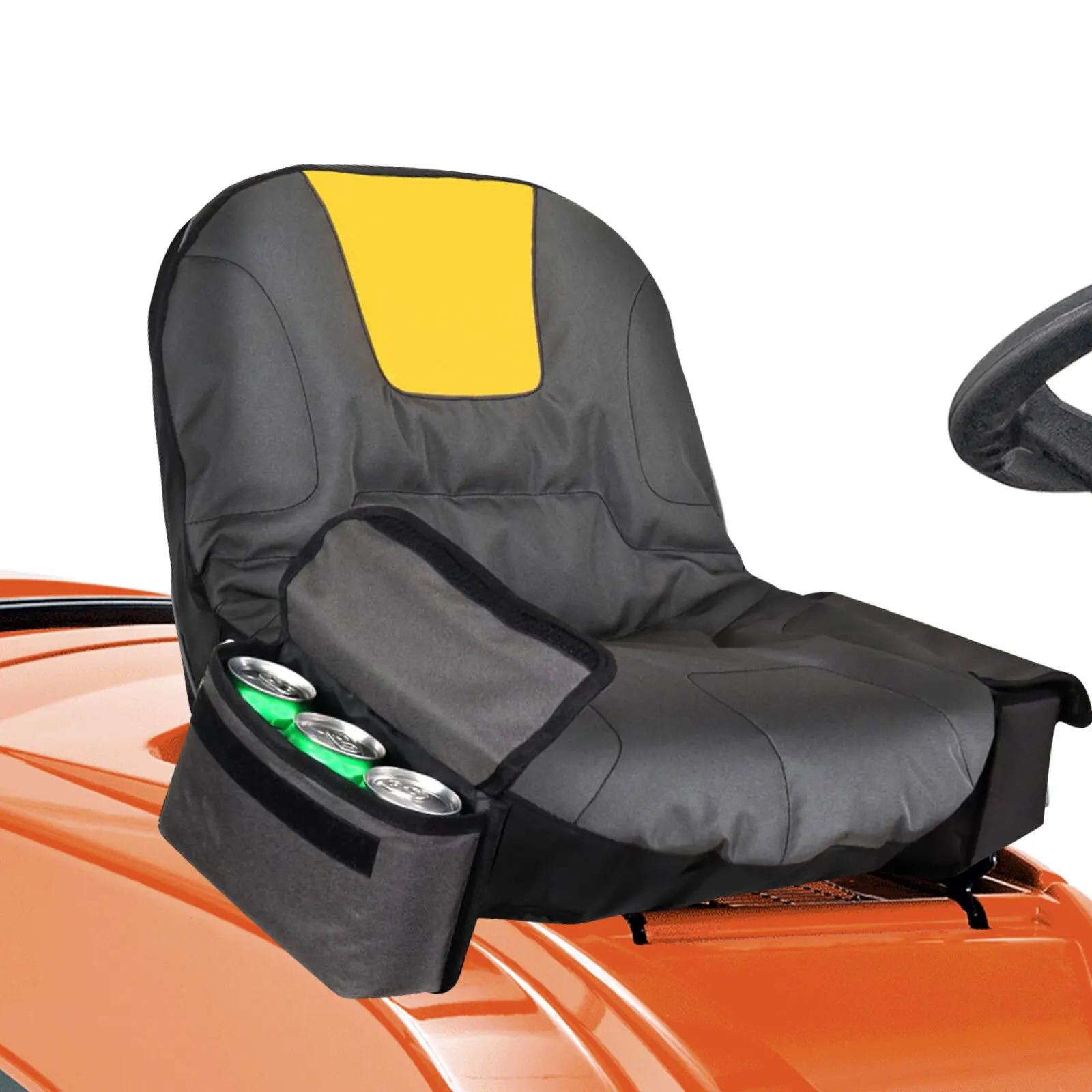 Tractor Seat Cover for Cub Cadet Riding Lawn Mower Chair Protector with Pockets
