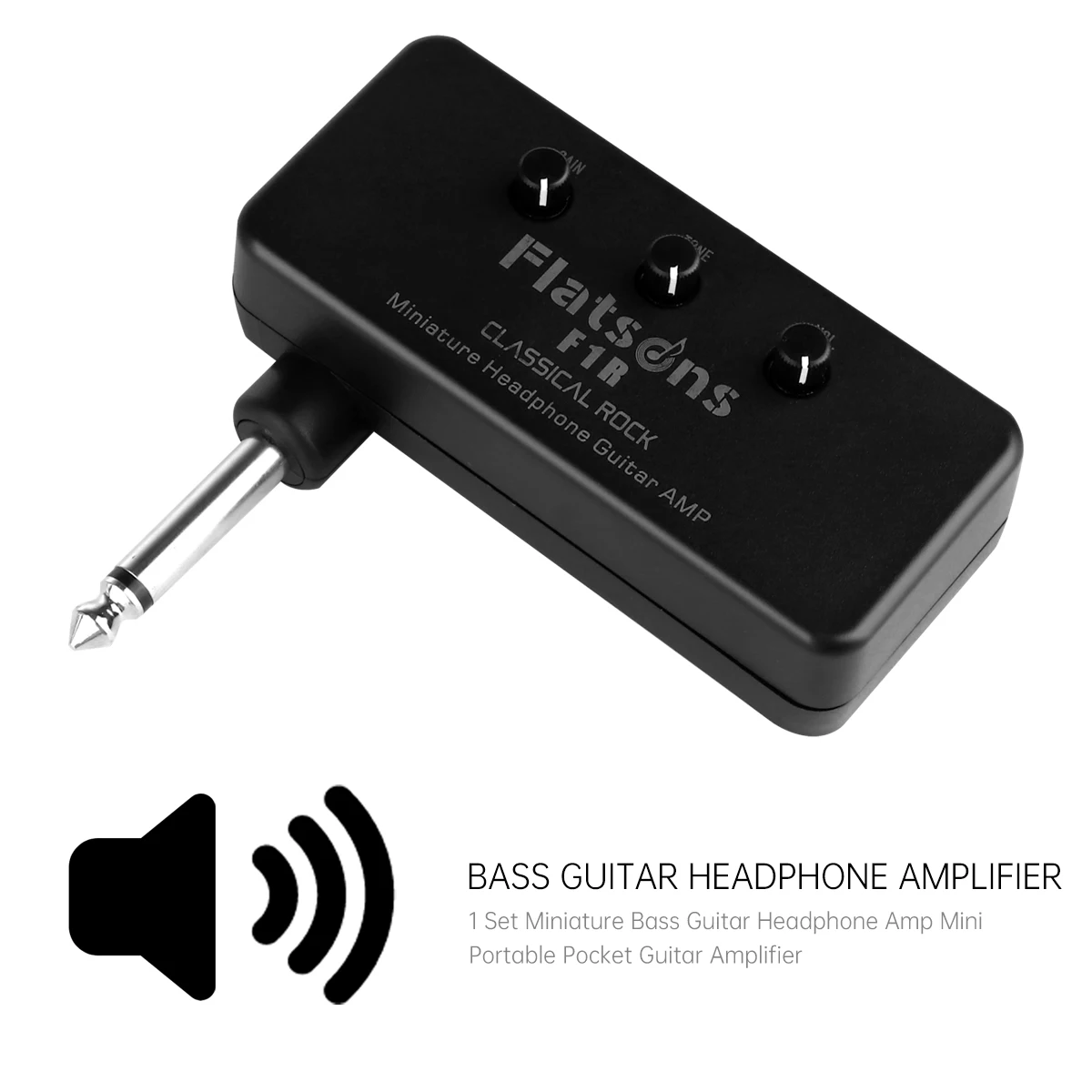 

Mini Electric Guitar Amplifier Portable Bass Headphone Amp Lightweight Pocket Size Miniature Sound System Durable ABS Aluminum