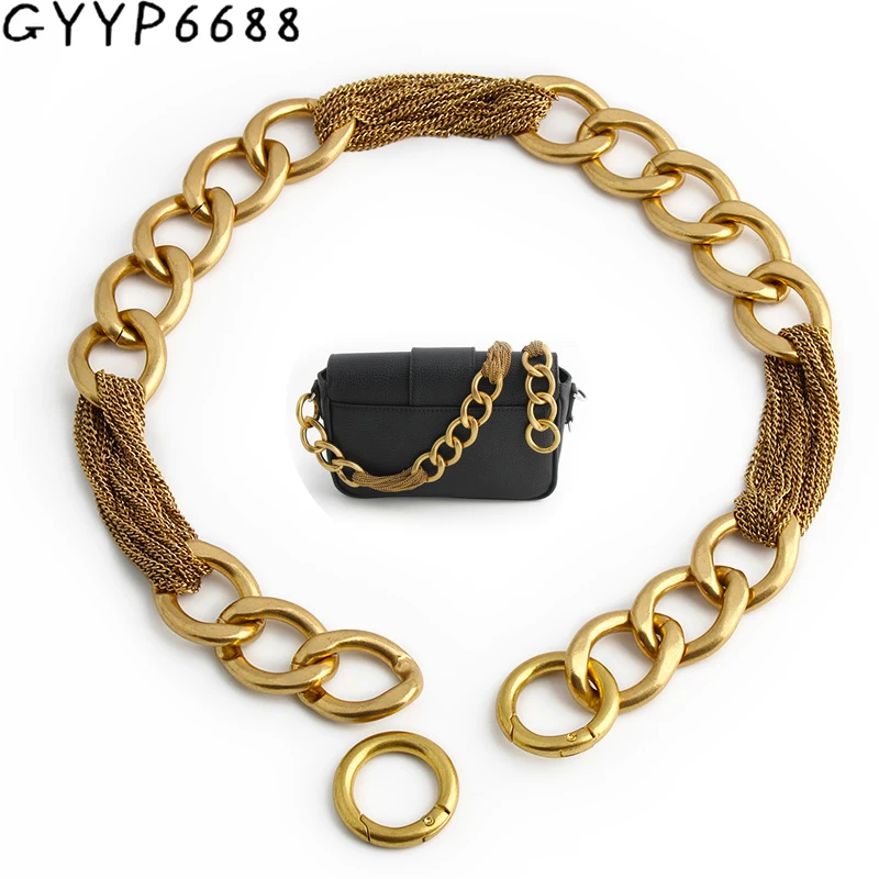 1/5/10PCS Satin Gold 24MM Width Detachable Metal Chain Strap For Replacement Bag Handbag Crossbody Purse Waist Chain Accessories