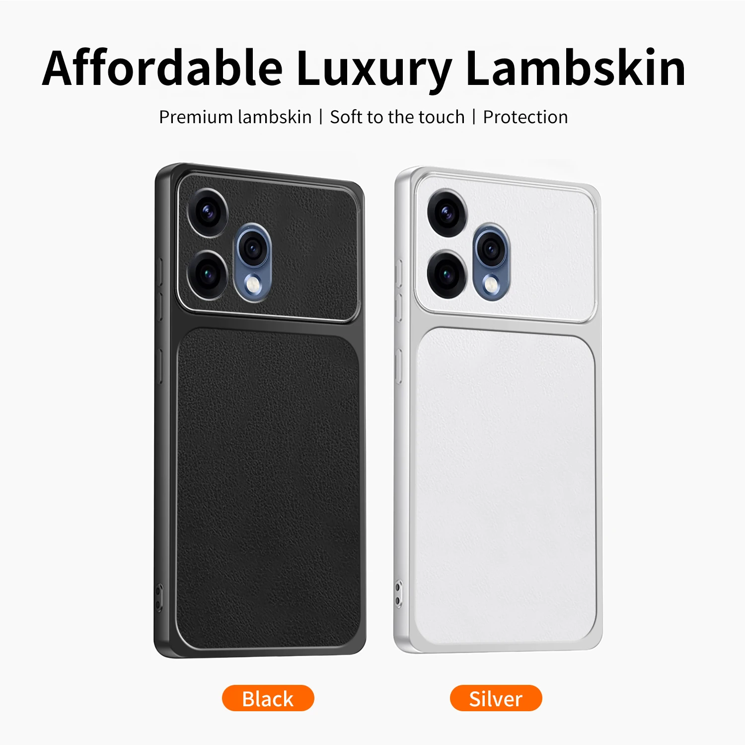 Leather Funda Phone Case for OPPO Reno15 F C Reno 15 Pro Max Mini 15C 15F 5G Original Luxury Fashion Lambskin Texture Back Cover