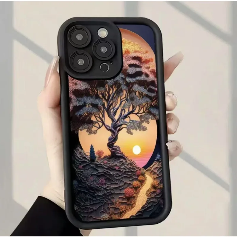 

Scenic personalized mobile phone case suitable for iPhone 16 15 14 13 12 11Pro/ Max/Plus shock-proof rear cover anti-fingerprint