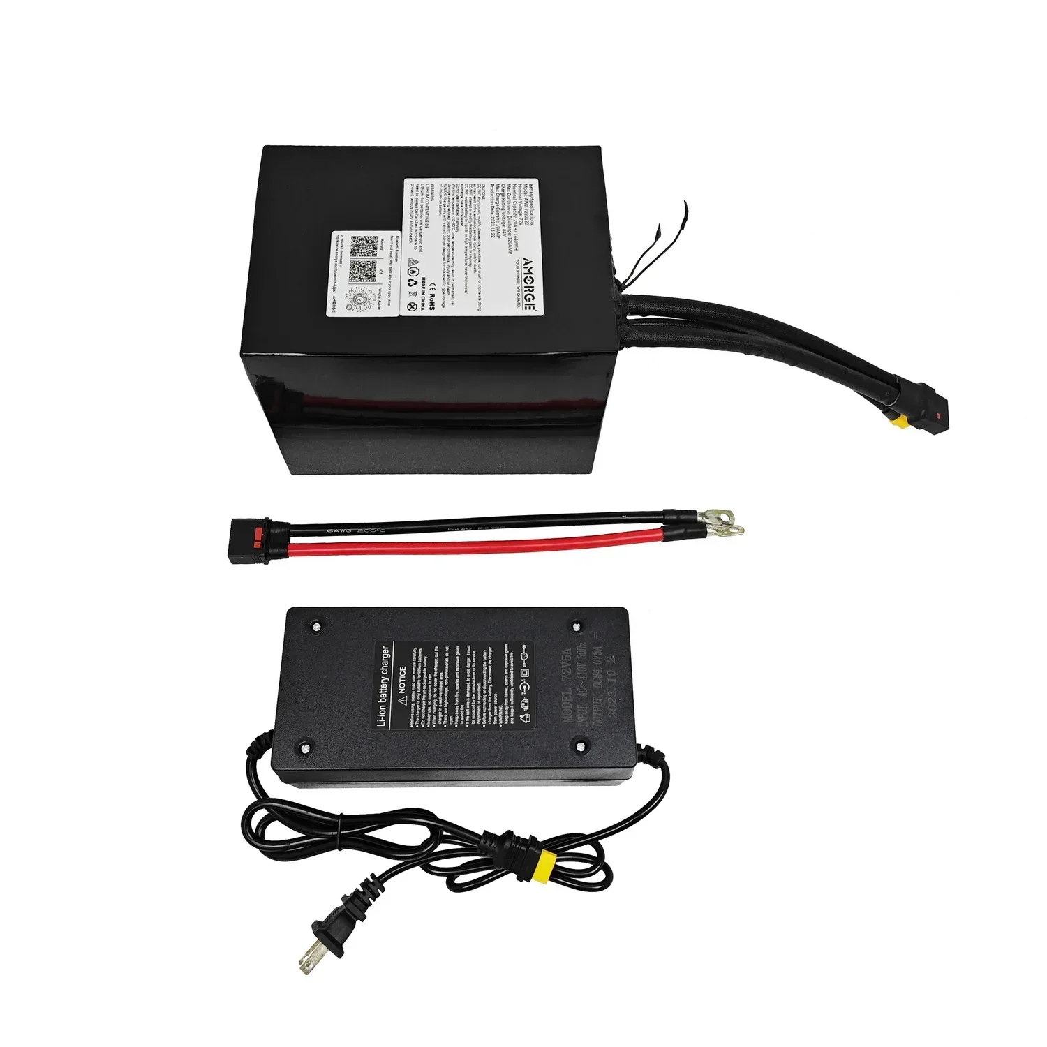 AMORGE 72V 20AH 120AMP Lithium Battery Pack with ANT Bluetooth BMS