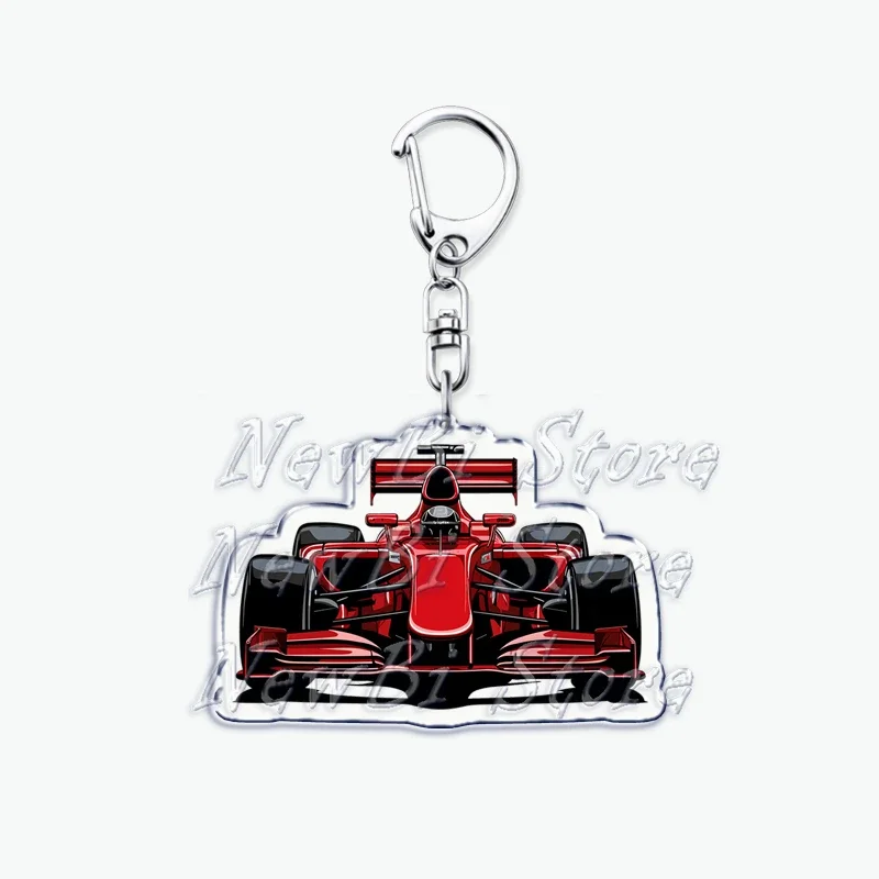 Super Cool Popular Car Racing Cars Keychains Pendant Keyring for Accessories Bag Key Chain Ring Jewelry Fans Friends Gifts