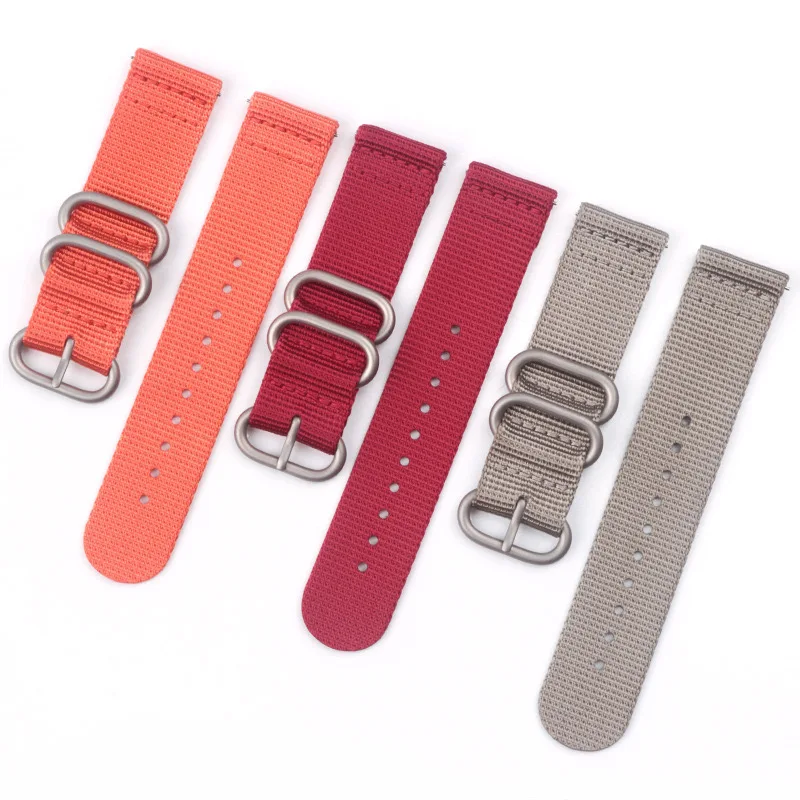 18mm 20mm 22mm 24mm Universal Nylon canvas watchband for SEIKO OMEGA  Huawei GARMIN Samsung Galaxy XiaoMi  AMAZFIT Watch Strap