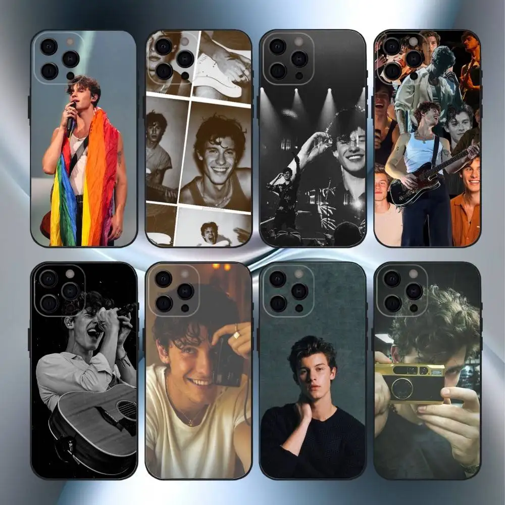 

Singer S-Shawn Mendes Phone Case For iPhone17,16,15,14,13,12,11 Plus,Pro Max Soft Black Cover