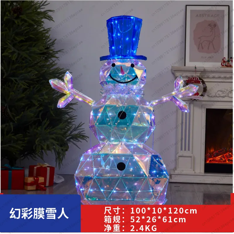 Three-layer Magic Luminous Snowman Multiple Colors Glowing Multi-function LED Indoor Plastic Christmas Decoration Supplies