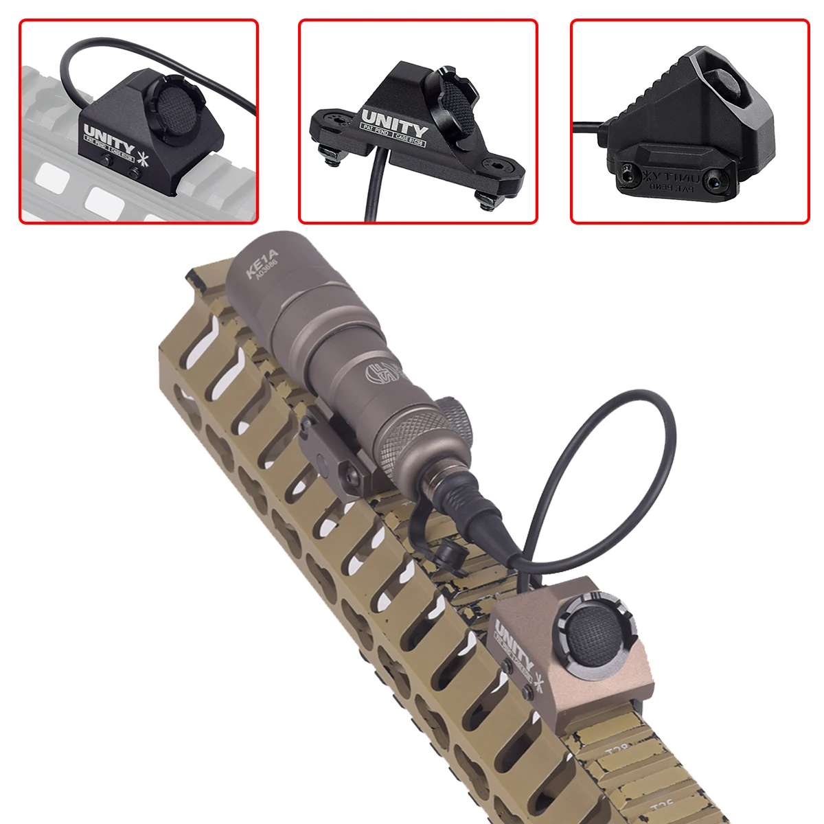 

SureFire M300 M600 Flashlight With UNITY AXON Remote Pressure Switch Fit 20mm Rail Hunting Tactical Airsoft Weapons Light