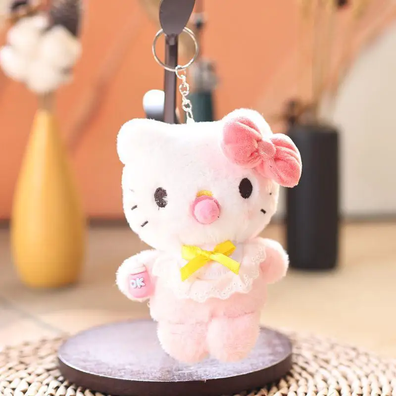Sanrio Baby Series Schlüsselanhänger Kawaii Hello Kitty My Melody Cinnamoroll 15 cm Plüschpuppe Anhänger Tasche Dekoration Geburtstagsgeschenk