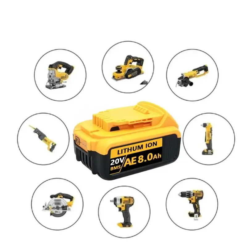 6.0Ah/8.0ah/12.0Ah для шуруповерта Dewalt 20V DCB200 литий-ионный аккумулятор DCB612 DCB609 DCB205 DCB200 DCB182 для Dewalt 20V fer