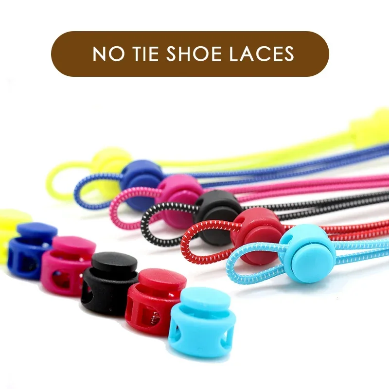 1 Pair Sports Elastic ShoeLaces No Tie Shoe Laces Kids Adult Lazy Locking Laces Shoe Accessories Lacets Elastique Shoelaces