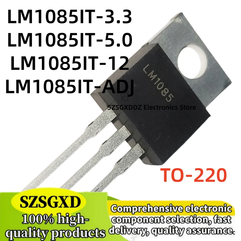 10-20-30piezas 100% nuevo TO220 LM1085IT-3.3 LM1085IT-5.0 LM1085IT-12 TO220 LM1085IT 3V 5V 12V ADJ TO-220
