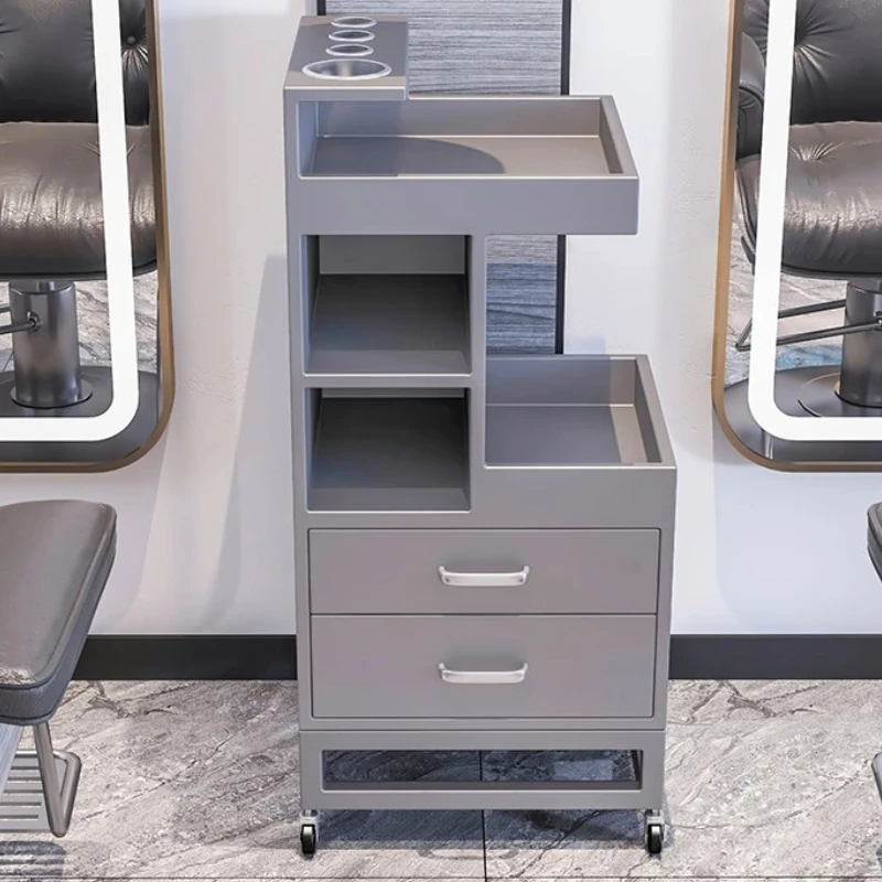 مانيكير الفاخرة الحديثة صالون عربة نمط تخزين الجمال عربة الحلاق وظيفية Carrello Parrucchiere صالون الأثاث #5