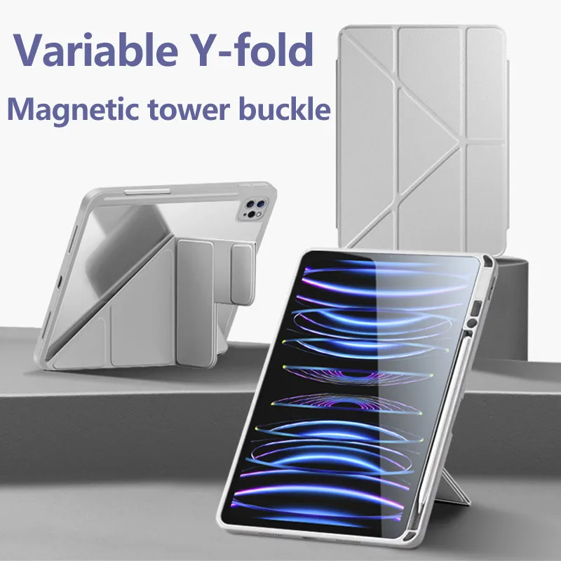 Foldable Acrylic Hard Case for Xiaomi Pad 7S Pro 12.5 2025 12.5 inch Case with Pencil Holder