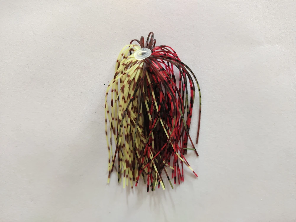 8 Bundles 50 Strands Silicone Jig Skirts Fishing Accessories for Buzzbait SpinnerBait Jighead 12#