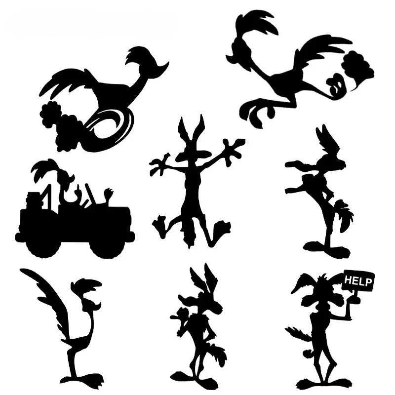 

Humorous Coyote Car Stickers-Waterproof Vinyl Graphics for Car Windshields&Skateboards,Die-Cut Animal Decals with Novelty Design