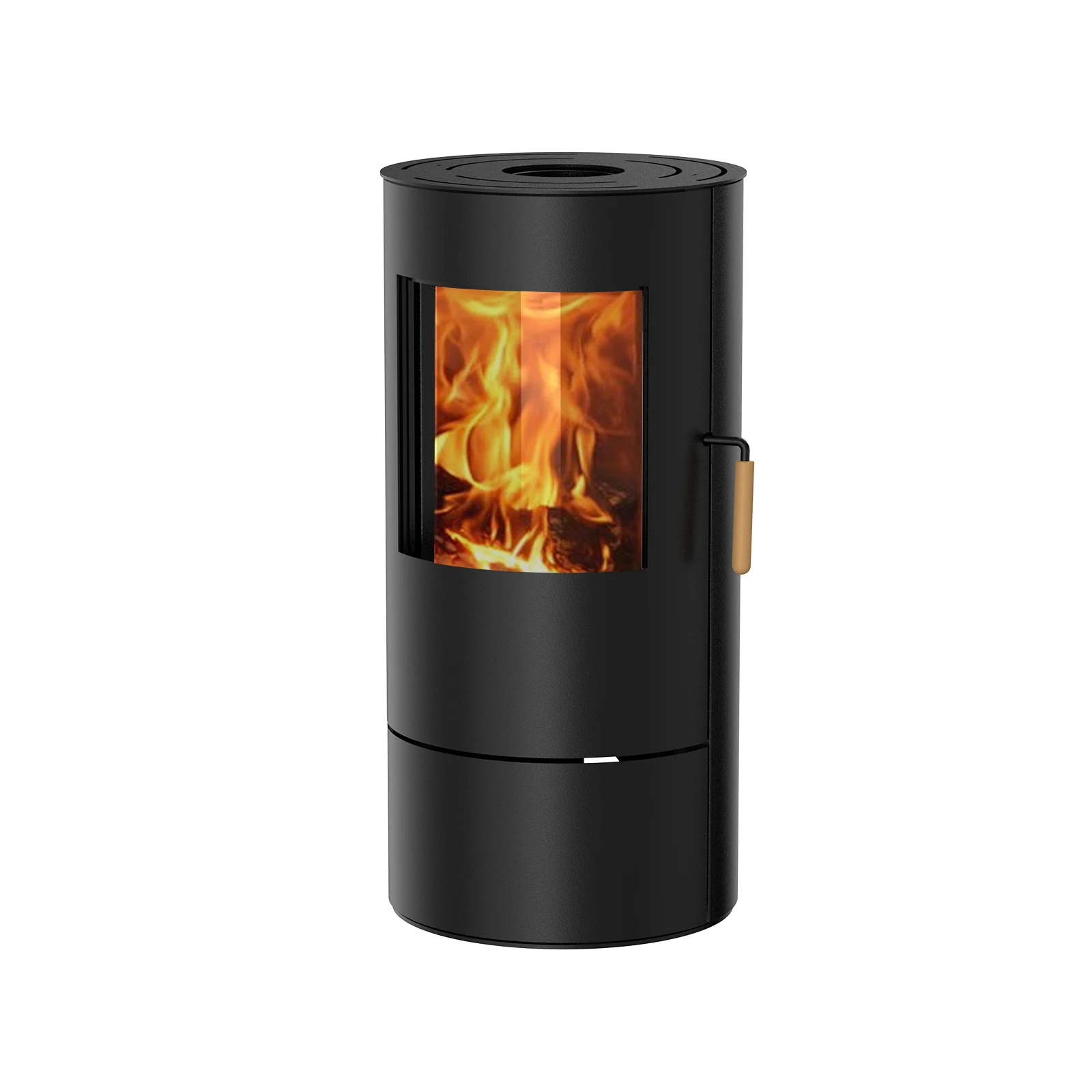 

7KW Real Fire Black Steel Wood Burning Stove Wood Heater Fireplace Indoor Heating for House Villa Living Room
