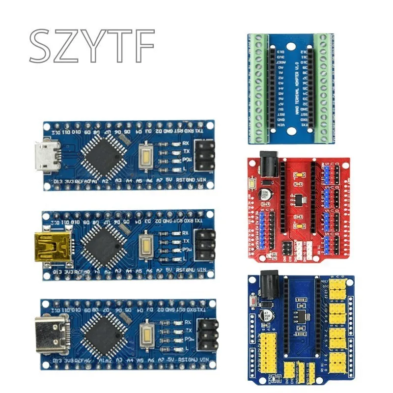 Mini / Type-C / Micro USB Nano 3.0 With The Bootloader Compatible Nano Controller For CH340 USB Driver 16Mhz ATMEGA328P