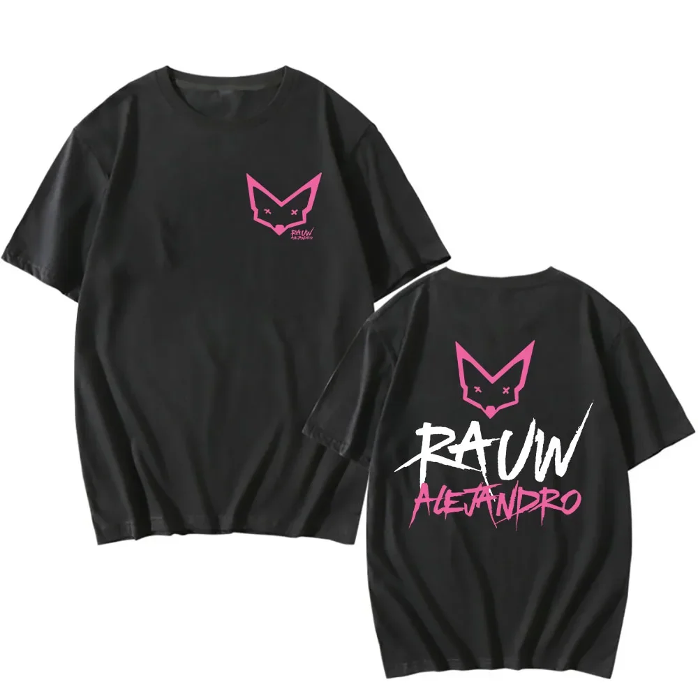 Rauw Alejandro Rapper Print T-shirts Pareja Del Ano Todo De Letter Graphic Tee-shirt Men/Women Tee Top Cotton Short Sleeve Shirt