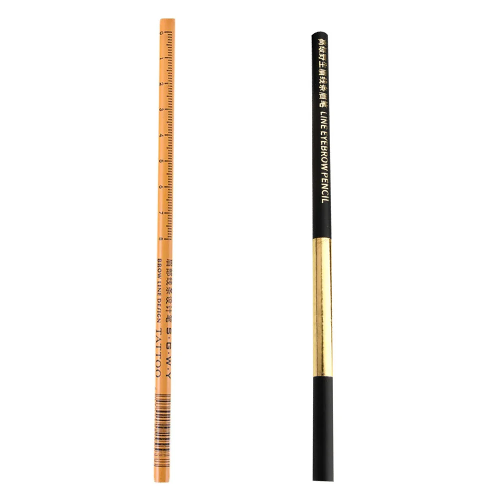 Matite per sopracciglia multiuso alla moda da 2 pezzi, strumento per il trucco di lunga durata, facile da usare, salone di bellezza domestico, eccellente effetto colorante compatto