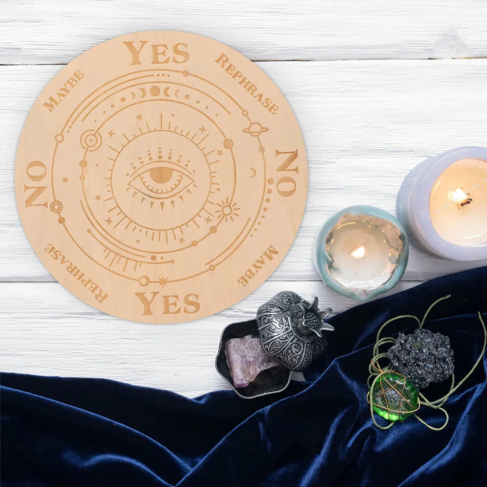 Wooden Divination Board with Pendulum for Wicca, Spiritual Dowsing, and Home Decoration – 2 Pieces