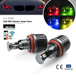 RGB H8 Led Marker Angel Eyes 36W Canbus Wifi for BMW 1 Series E87 LCI E81 E82 3 Series E90 E91 E92 Halo Ring Bimmer Parking Lamp