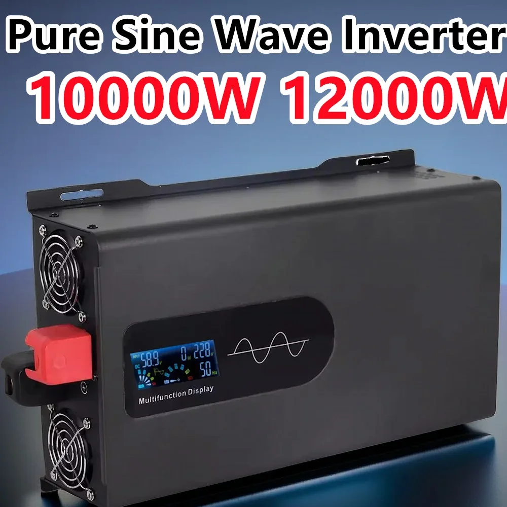 12KW Pure Sine Wave Inverter 24V 48V 72V  To AC 220V 110V 10000W 12000W Solar Power Inverter 50HZ 60HZ Voltage Converter