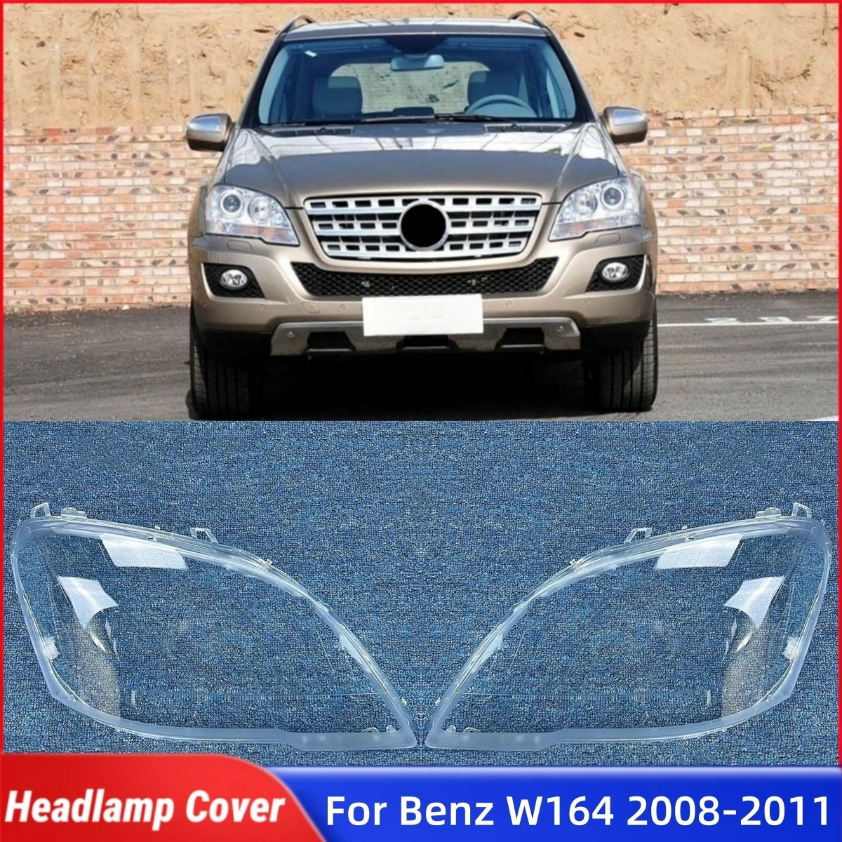 

For Mercedes Benz W164 ML300 ML350 ML500 2008 2009 2010 2011 Automotive Parts and Accessories Shade Headlight Headlight Cover