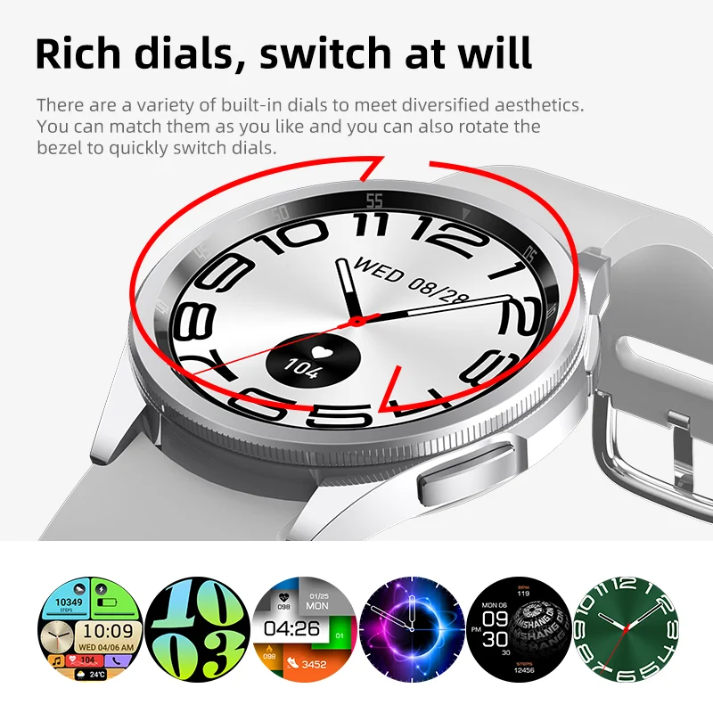 TJXL-Sanvnet JS Watch 6 Max ساعة ذكية للرجل 1.43 بوصة النوم مراقب معدل ضربات القلب الحركة صوت مساعد الساعات الذكية 2025