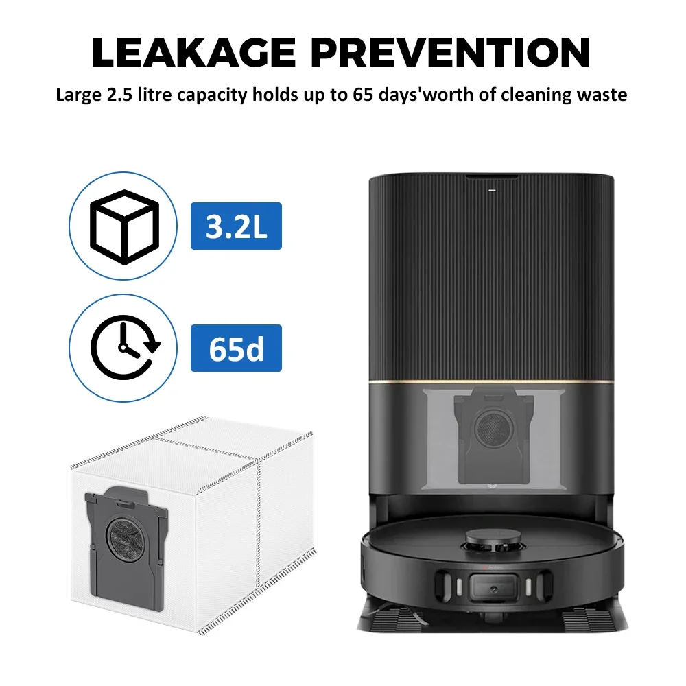 Bolsas de polvo para Dreame L40 Ultra L10s Pro Ultra Heat X50 Ultra X40 Ultra X30 Ultra X30 Pro X40 Pro Robot bolsas desechables al vacío