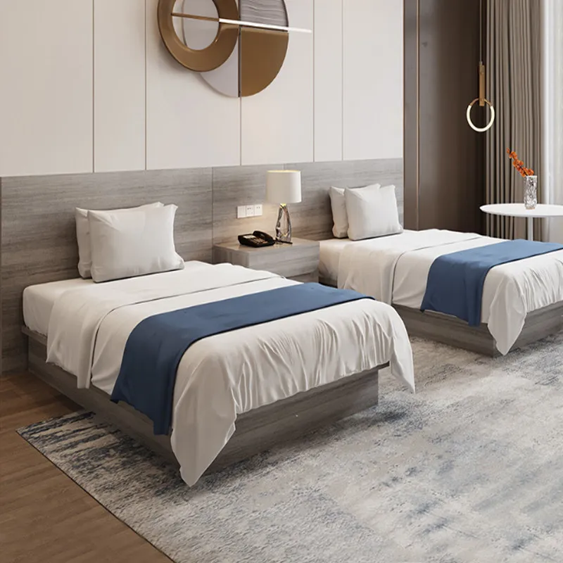dp-Hotel Bed Genuine Leather Standard Room Full Furniture Chain Custom Homestay Apartment Express Single Double 1.2m/1.5m/1.8m!