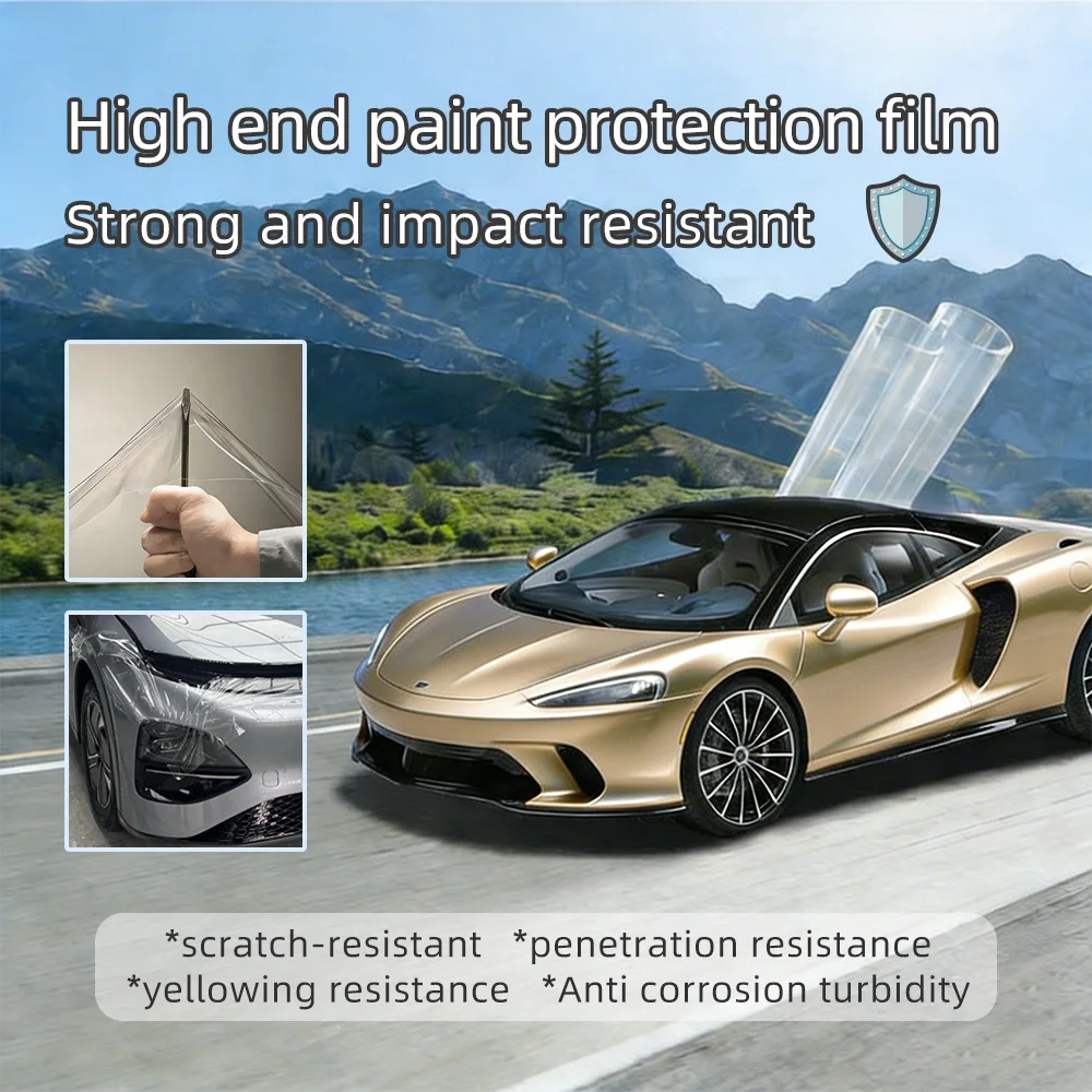 

Высококачественная самовосстанавливающаяся прозрачная глянцевая защитная пленка для автомобильной краски из TPU, автомобильная клейкая пленка PPF, толщина 8,5 мил.