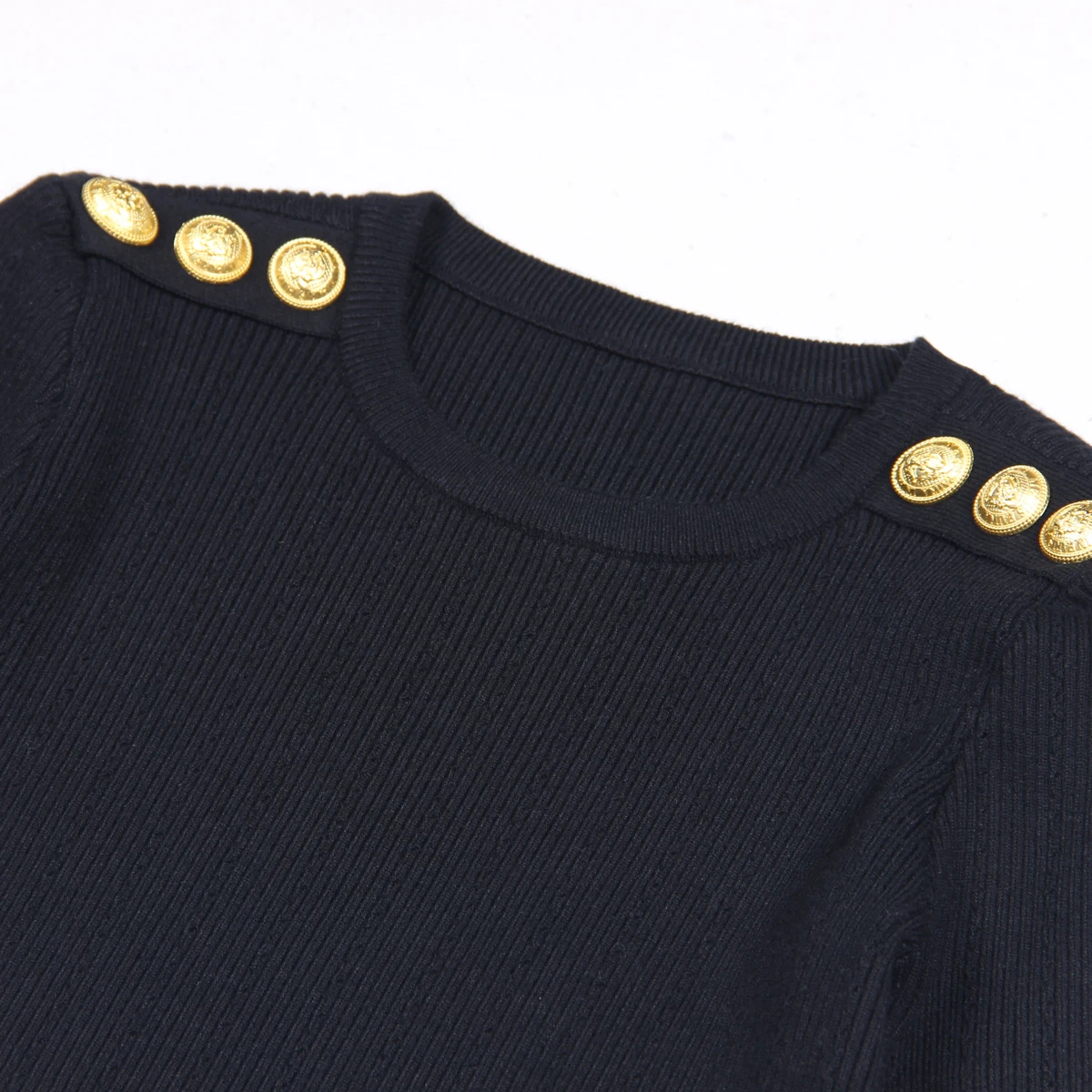 Sweter Wanita Leher Bulat Hitam Bawahan Rajutan Campuran Wol Serbaguna Klasik Mode Kualitas Tinggi Baru Musim Semi dan Musim Gugur