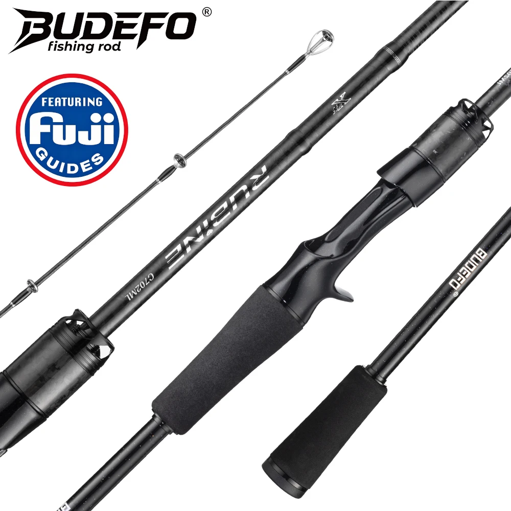 BUDEFO RUBINE FUJI Guide 40T Carbon Spinning Casting Lure Rod ML/MH 3-28g Bass Pike Zander Perch Fishing Rod 2.08m/2.13m/2.28m