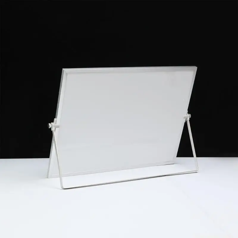 lavagna-bianca-bifacciale-in-alluminio-40x30-con-accessori-magnetici-e-supporto-girevole
