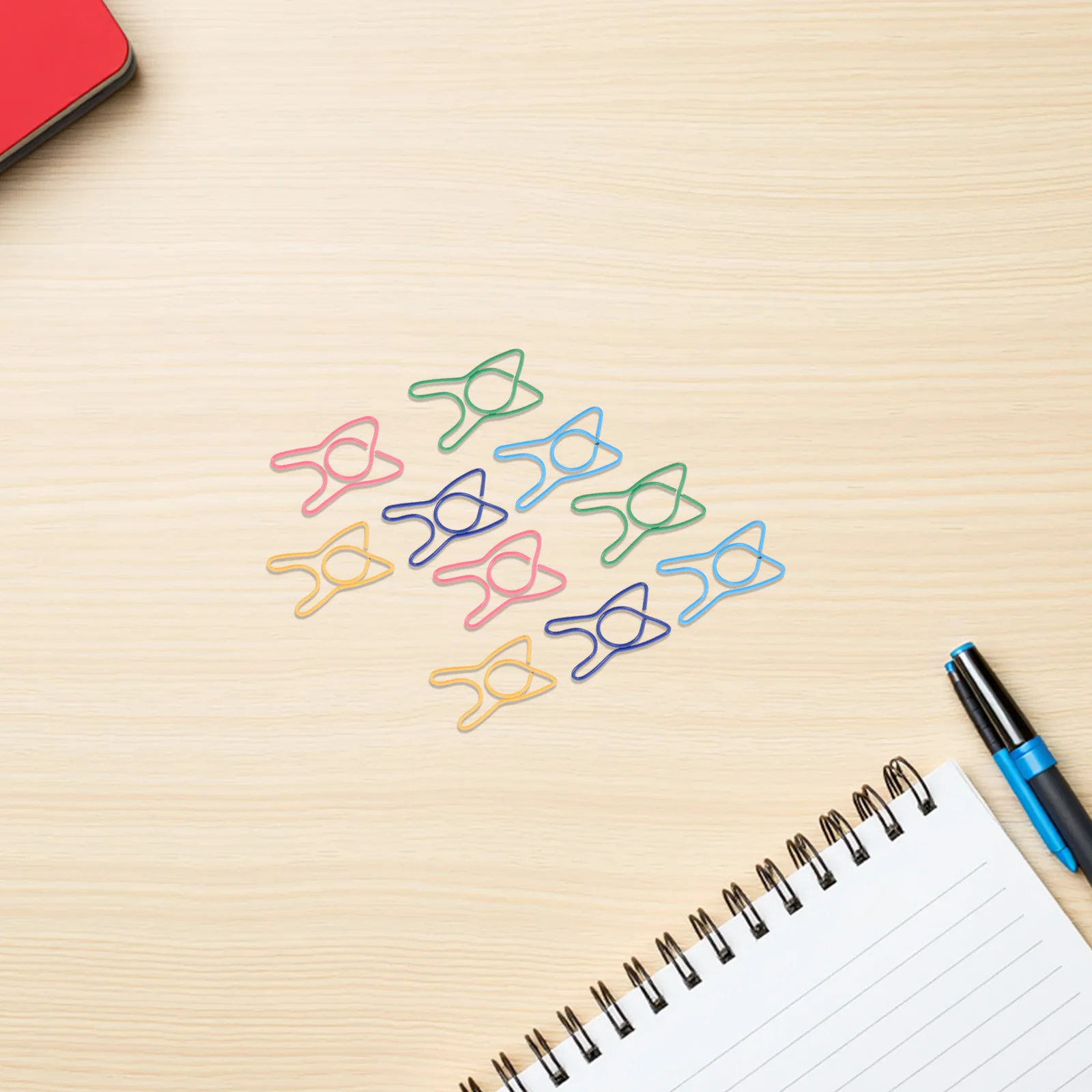 100 pz Graffette Colorate a Forma di Dente Mini Morsetti di Cancelleria Per Ufficio Scuola Scrapbooking Planner Diario Raccoglitore Segnalibro