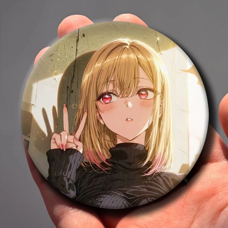 Cute Anime Figure Kitagawa M-Marin Enamel Pin Cartoon Cosplay Jewelry Accessories Backpack Shoes